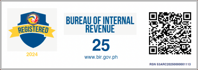 BIR Registered - Bureau of Internal Revenue, PTECH TRADING CORP., RSN 53ARC20250000001113